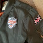 Ci Sono  Olive Green Patches Women's Flight Bomber Jacket Size Medium Photo 4