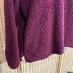 PINK - Victoria's Secret  Burgundy Half Zip Fleece Sweatshirt Pullover Jacket Large Photo 5