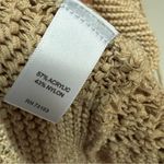 Neiman Marcus  beige brown sweater weaved long vest large fringe tie front Photo 6