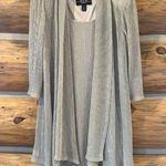 R & M Richards R & M Collection Metallic Dress & Matching Draped Cardigan Photo 1