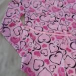 Candie's intimates women's hooded pajama top pink black hearts size Large Photo 2