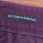 Talbots 🌺  Burgundy Flat Front Cropped Ankle Pants Sz 10P Photo 3