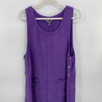 Vintage AKS by Amy K Su Nordstrom Maxi Dress Womens Large Purple Lyocell Pockets Photo 1