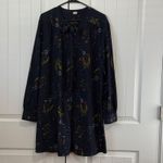 Wild Pearl  Tie Mock Neck Floral Pattern‎ Tunic Size XL Photo 4