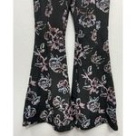 Free People Born to Be Wild Pants Size 4 Bell Bottom Flare Floral Ponte Knit Photo 3