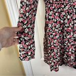 ZARA Basic Fully Lined All Over Floral Shirred A-Line Dress Size Medium Photo 4