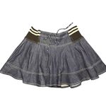 Anthropologie Pilcro Sporty Tiered Denim Mini Skirt Size Medium Blue Photo 4