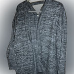 Heathered Charcoal Gray Open Cardigan, with keyhole back. Size XL Photo 0