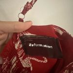 Reformation  Red Animal Print Mini Dress Photo 4