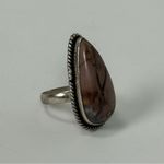 Handmade 925 Peruvian Pink Opal Teardrop Ring 7 1/4 Photo 6