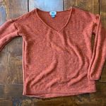 Old Navy 🍍 Knit Autumn Orange V-Neck Sweater size S Photo 0