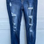KanCan Women’s Jeans Blue Denim 5 Pocket Distressed Size 27 Photo 8