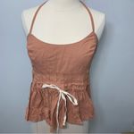 Free People Luna Sleeveless Pleated Top in Iced Chai size M Photo 5