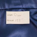 Lulus Navy Blue Satin Pleated Tulip Maxi Dress NWOT Size XL Wedding Guest Dress Photo 8