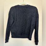 Rails Marlo Zipper Sided Pullover Sweatshirt in Black Flocked Cobra XS Photo 7
