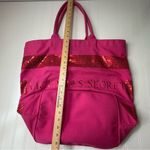 Victoria's Secret  Fuchsia and Sequin Tote pink beach bag Photo 5
