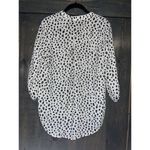 Lush Clothing Lush Women's Sz S Warren Blouse V Neck Animal Print 3/4 Sleeve Ruched A69 Photo 3