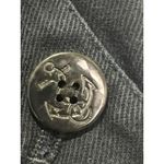 Ralph Lauren  Woman’s Size 8 High Wast Wide Leg Blue Trouser Gold Button Nautical Photo 2