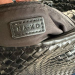 NA-KD Woven Rounded Bag Purse Black Faux Leather Photo 7