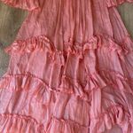 Free People   Maxi Dress Peach Sparkle Pink Ruffle Boho Gown NWT $350 S  Photo 12
