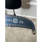 Vera Pelle Black Leather Belt Studded Distressed Sz large 36-38" Made in Italy Photo 8