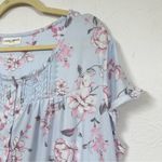 Laura Ashley  Blue Floral Sleep Shirt Dress Nightgown Womens L Pajamas Comfort Photo 4