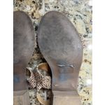 American Eagle  Tan Leopard Animal Print Ankle Strap Open Toe Shoes 8 Photo 11
