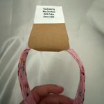 Handmade Floral Cherry Print Wristlet Keychain with Dark Red Pompom Photo 5