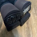 UGG  black suede wool platform heeled ankle boots booties shoes new  Photo 3