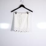 Sandro Women's Lace Crochet Knit High Waisted Mini Shorts White Small Photo 4