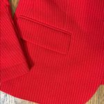 Anne Klein Single Button Red Pinstripe Blazer size 10 Photo 4