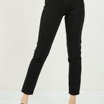 Free People  Boyish Billy Jeans La Strada 24 Rigid High Rise Skinny Black NEW Photo 4