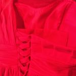 Women’s Red One Shoulder Chiffon Bridesmaid Formal Dress Corset Back Size 6 Photo 6