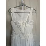 CommeNse White Mini Dress Pleated Corset Sleeveless Party Cocktail Size L Size L Photo 1