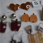 Teachers Delight 9pr School Days/Holidays/Seasons Hook/Post Vintage/Now Earrings Gold Photo 3