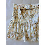 Sofie the Label Floral Flower Eyelet Tiered Belted Mini Skirt Womens Medium Photo 1