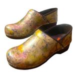 Dansko Nwot Pastel Sz 39 Floral  XP Brown Soles Photo 0