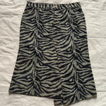 Hysteric Glamour Ozone Rocks denim & grey zebra midi asymmetrical jean skirt Blue Photo 0