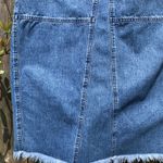 Lauren Jean co Vintage blue denim maxi midi skirt raw edge size 10 Photo 1