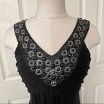 Soprano  Black sleeveless dress with embellished V neck Photo 1
