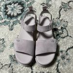 UGG NWT 11  Goldenstar Bay Fog Women’s Velvet Suede Summer Comfy Sandals Shoes Photo 8