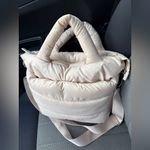 Wilo The Label Cream Puffer Tote Bag Purse Photo 1