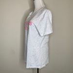 Kansas City Flocked Letter Graphic T Shirt Gray Pink Sz Medium Photo 2