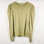 Rebecca Taylor  Olive Green Puff Long Sleeve Top Photo 1