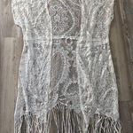 White Lace Fringe Kimono Photo 0