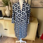 GRETCHEN SCOTT Heavens Gates In So Sexy It Hurts Jersey Dress Sz Large NWT Blue Photo 2