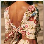 Farm Rio Sezane x Tie Back Floral cropped Shirt Sz. Lrg/Sz42 NWT Colorf… Photo 1