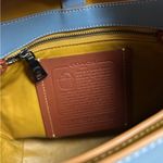 Coach 1941 Saddle Bag 23 Purse Glovetanned Leather Blue Anniversary Edition Photo 7