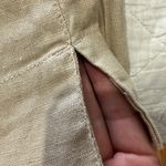 Eddie Bauer  Vashon Fit Pants Womens Tan Khaki Flare Leg Adjustable 14 linen Photo 3