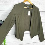 Wet Seal NWT Vintage Y2K Olive Green High Low Cropped Blazer Jacket Size XL Photo 2